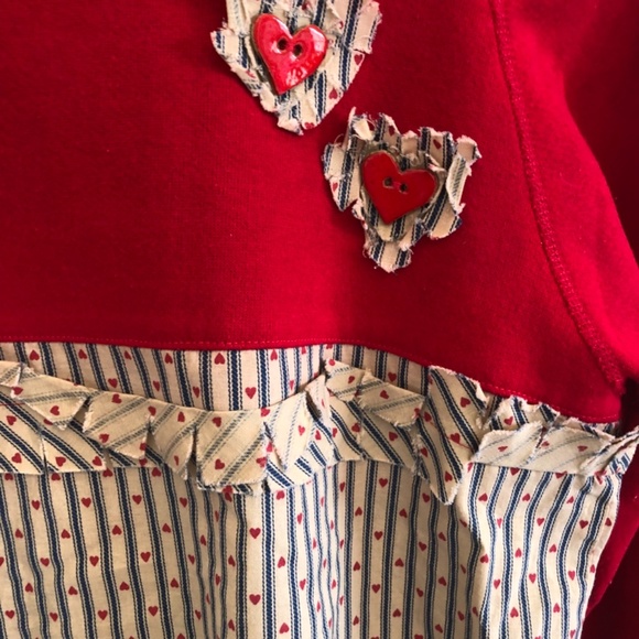 Vintage handmade heart sweatshirt - Picture 4 of 5